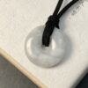 white jade donut circle necklace