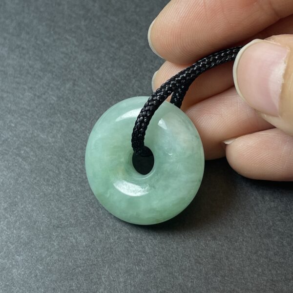 green jade donut necklace